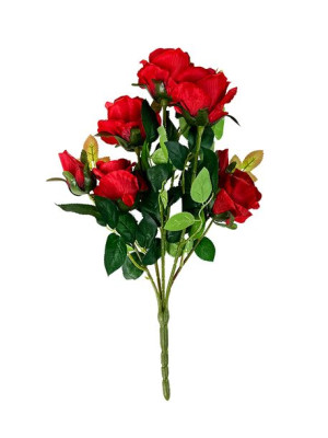 Bukiet Róża x 7  T04 (50 cm) Czerwony