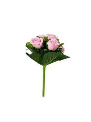 Bukiet różyczki Y12-1 (21 cm) Różowy jasny