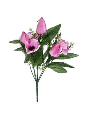 Bukiet mieszany Tulipan Anemon M755 (32 cm) #4 Rózowy