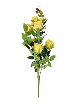 Róża satynowa x 9 G028 (76 cm) Żółty