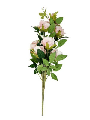 Róża satynowa x 9 G028 (76 cm) Jasny róż/ecru