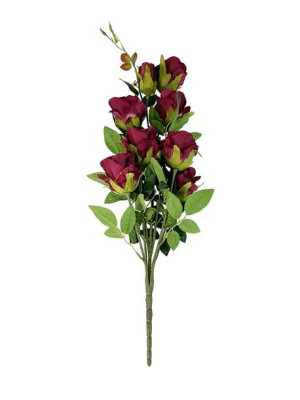Róża satynowa x 9 G028 (76 cm) Bordowy
