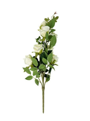 Róża satynowa x 9 G028 (76 cm) Kremowy