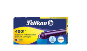 Naboje atramentowe Pelikan 4001 fioletowe długie (5szt)