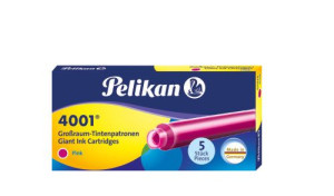 Naboje atramentowe Pelikan 4001 różowe długie (5szt)