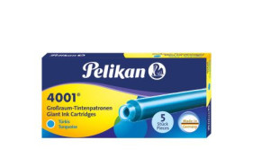 Naboje atramentowe Pelikan 4001 turkusowe długie (5szt)