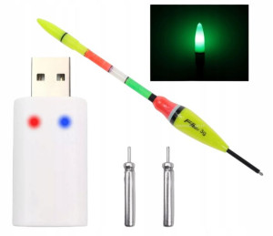 Spławik świecący LED 3g + Ładowarka + 2 baterie
