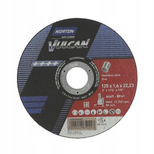 Tarcza Do Cięcia Stali Inox Norton Vulcan 125*1,6