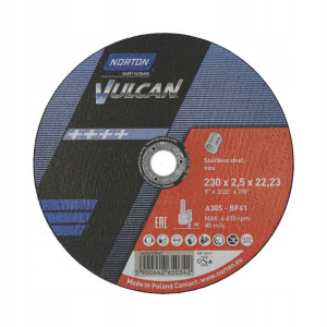 Tarcza Do Cięcia Stali Inox Norton Vulcan 230*2,5