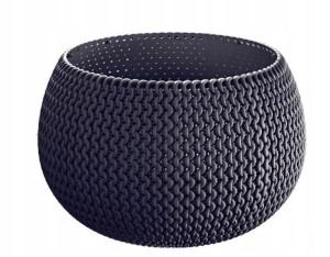 Doniczka Splofy Bowl + Wkład Dksp240 Antracyt 24cm
