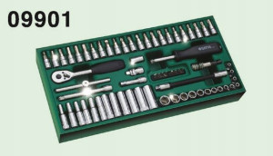 Wkład Zestaw 66 Kluczy Nasadowych 1/4 Sata 09901
