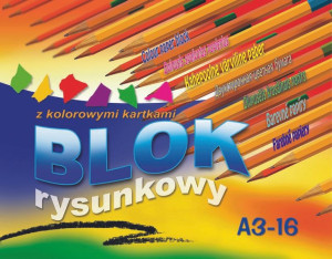 Blok rysunkowy A3 16k. kolorowy Kreska