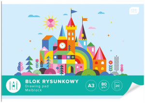 Blok rysunkowy A3/80g 20 kartek Interdruk