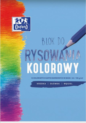 Blok rysunkowy A4/10k Oxford 100g kolorowy