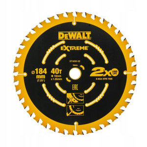 Dewalt Dt10303 Tarcza Do Zagłębiarki 184x16mm 40t