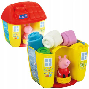 Świnka Peppa Domek Klocki Wiaderko Clementoni Pr