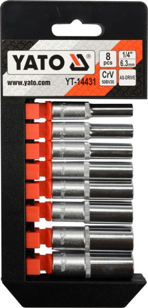 Yato Zestaw Nasadek Długich 1/4 8cz. Yt-14431