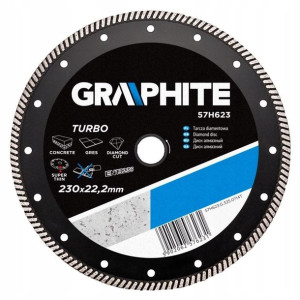 Tarcza diamentowa 230x22.2MM turbo GRAPHITE 57H623