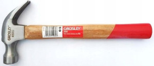 GROSLEY Młotek stolarski z drewnianą rączką 450g