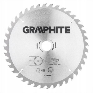 Graphite Tarcza Widiowa 255x30mm 40 Zębów 57h686