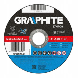 Graphite Tarcza Tnąca Metal 125x2,5x22,2mm 57h708