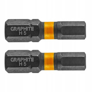 Graphite Bity Udarowe Hex 5x25mm 2 Szt. 56h508