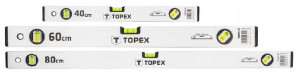 Topex Zestaw Poziomic 40/60/80cm Alu Poziomica 3li