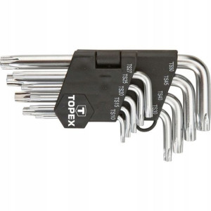 TOPEX Klucze pięciokątne TS10-50 9 szt. 35D950