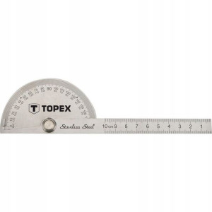 TOPEX Kątomierz z linijką 100mm stal nierdz 31C700