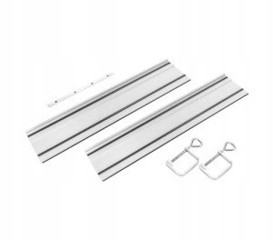 Szyny prowadzące 2x700mm łącznik+zaciski GRAPHITE