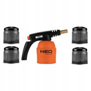 NEO Lampa lutownicza gazowa 190g + 4 naboje 20-045