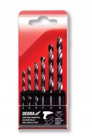 Zestaw wierteł do metalu DEDRA WMS06 HSS
