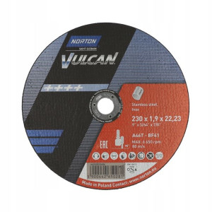 Tarcza Do Cięcia Stali Inox Norton Vulcan 230*1,9