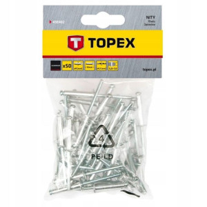 TOPEX Nity aluminiowe 4.0 x 10 mm, 50 szt. 43E402