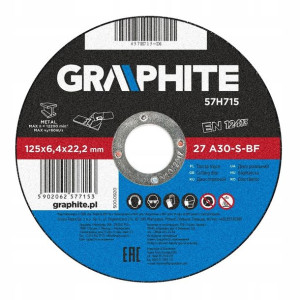 Graphite Tarcza Do Metalu 125x6,4x22,2mm 57h715
