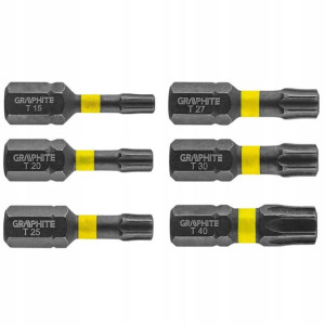 Graphite Bity Udarowe Tx10-tx40x25mm 6szt 56h541