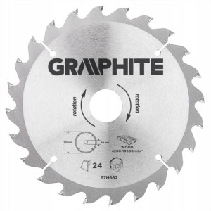 Graphite Tarcza Widiowa 185x30mm 24 Zęby 57h662
