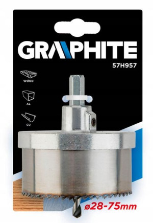Graphite Otwornice Drewno Metal 28-75mm 5el 57h957