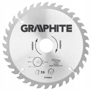 Graphite Tarcza Widiowa 185x30mm 36 Zębów 57h664