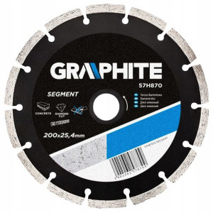 Tarcza diament segment 200x25,4MM GRAPHITE 57H870