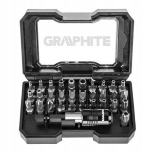 GRAPHITE Zestaw bitów serwisowych, 32 szt. 56H618