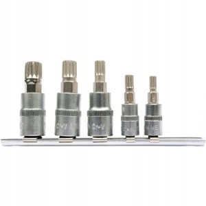 Yt-04360 Zestaw Kluczy Spline Na Szynie 5cz.