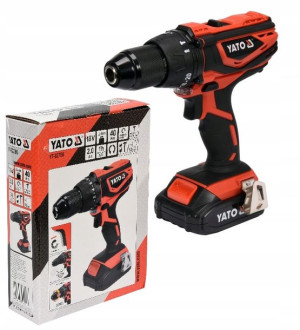 Yt-82786 Wiertarko-wkrętarka Udar 18 V Zestaw 2ah