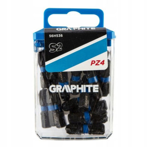 Bity udarowe PZ4 x 25 mm, 20 szt. GRAPHITE 56H536