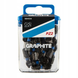 Bity udarowe PZ2 x 25 mm 20 szt. GRAPHITE 56H534