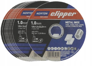 Tarcza Do Cięcia Metalu Clipper 125*1,0*22,2x10szt