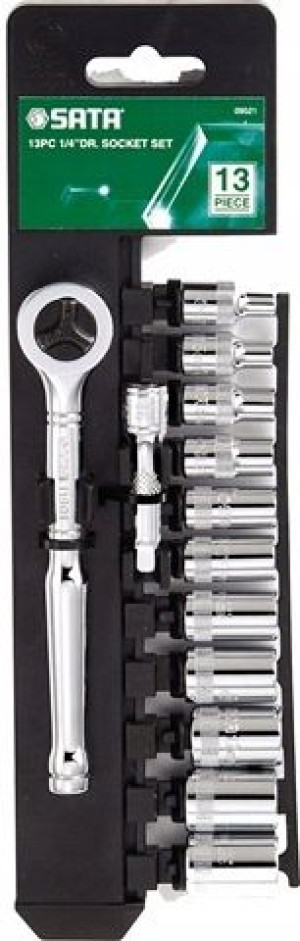 Zestaw 13 Kluczy Nasadowych 1/4 Sata 09521