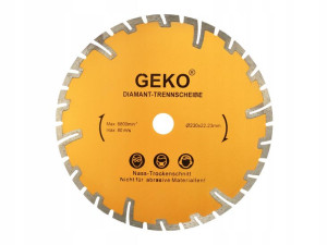 Tarcza diamentowa 230MM głębokie cięcie GEKO 00226