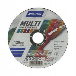 Tarcza Do Cięcia Norton 125x1x22.23 Multimaterial