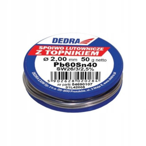 Dedra Spoiwo Lutownicze Z Topnikiem 2mm 31l42005
